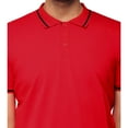 thumbnail image 3 of X RAY Jeans Mens Basic Short Sleeve Tipped Polo, Red/Navy, 2XL, 3 of 3