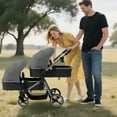 thumbnail image 3 of Double Stroller, Foldable Tandem for Infants & Toddlers, Reclining Seats, 5-Point Harness, Large Basket, Gray, 3 of 9