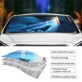 thumbnail image 3 of Kdxio A Wolf Barks Out A Window Print Front Windshield Sun Shade,Folding Auto Sunshade for Car Truck SUV-Small, 3 of 5