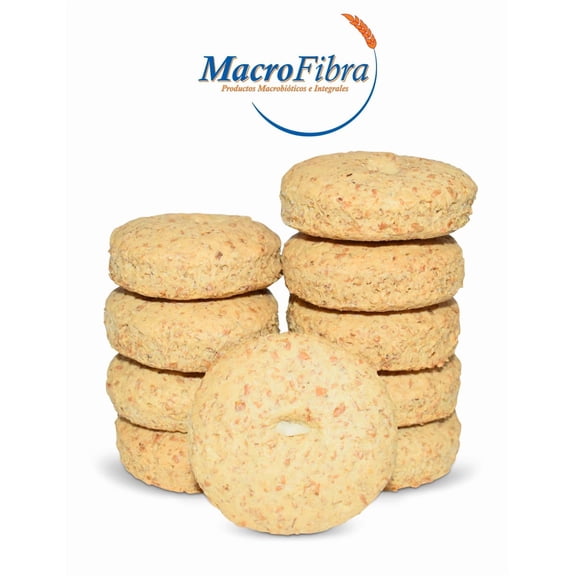 Galleta Almendra Macrofibra Integral Reducido en Azucar Vegano sin Lactosa Macrobiotico E Integral 3 Paq c/10 Pzas