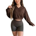 thumbnail image 3 of Camisas de trabajo para mujer,Sudadera de mujer con cuello en V, manga larga, color liso, tejido de poliéster, ideal para el hogar y el trabajo, sopatenor, 3 of 9