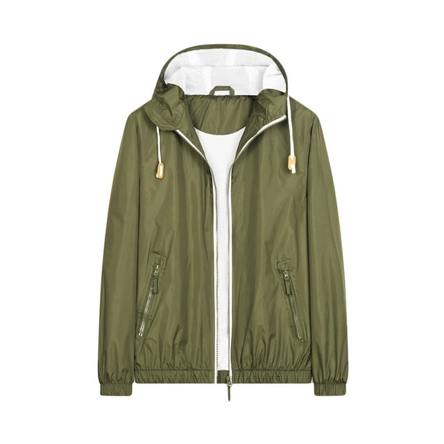 Manteau Coupe-Vent Mince Uni d'Automne pour Homme, Ajusté, à Manches Longues, à Capuche, Protection Solaire, Ensemble de Protection Solaire, Manteau de Sprinteur d'Extérieur
