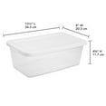 thumbnail image 2 of Sterilite Small Storage Bin, 6 Quart Clear Plastic Storage Container with Snap-On Lid, White, 2 of 9