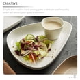 thumbnail image 4 of MasteelfCA 1 Set Shaped Salad Plate Irregular Porcelain Plates Food Storage Plate with Sauce Cup, 4 of 6
