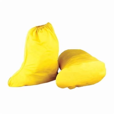 Disposable Boot Covers, PVC, Yellow, Slip Resistant Sole: Yes ,2XL