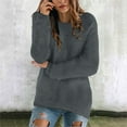 thumbnail image 2 of Gubotare Women's Oversized Crewneck Cable Knit Sweaters Fall Fashion 2025 Outfits for Women 2025 (Grey,M), 2 of 7