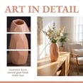 thumbnail image 2 of REGALWOVEN Small Ceramic BudModern Mini Vase, Decorative Flower Vase for Desktop, Shelf & Bathroom, Minimalist Boho Home Decor Orange 2.6"L x 2.6"W x 4.7"H, 2 of 6