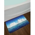 thumbnail image 2 of Ice Berg Bath Mat, Antarctic Scene with High Snowy Formations in the Ocean, Plush Bathroom Decor Mat with Non Slip Backing, 29.5" X 17.5", Cobalt Blue Sea Blue, by Ambesonne, 2 of 2