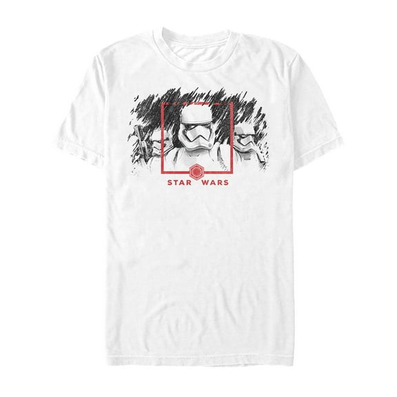 Men's Star Wars: The Rise of Skywalker Stormtrooper Smudge Graphic Tee White Large