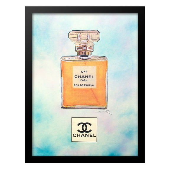 Vintage Fashion Glam Perfume Bottle - Framed Print