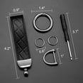 thumbnail image 4 of Leather Car Keychain – Universal 360° Rotatable Key Holder with Anti - Lost D - Ring for Men & Women, 4 of 6