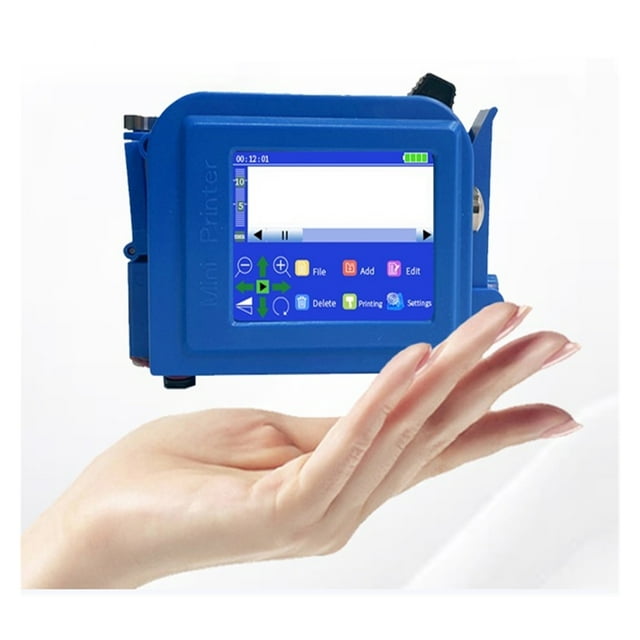Printer Jet, 12.7/25.4mm QR Bar Batch Code Number Logo Mini Printer Handheld Inkjet Printer Portable Office ,Fast Printing