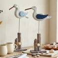 thumbnail image 4 of ANXPTIME Seagulls Statues Figurines Tabletop Ornament Carved Wood Seagulls Sculptures, 4 of 9