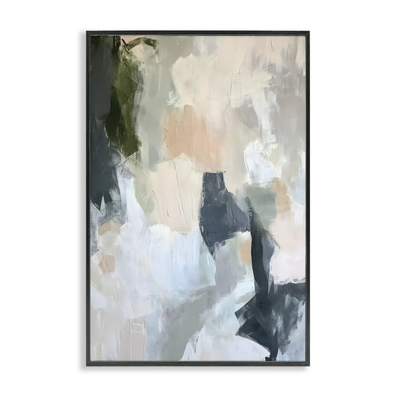 Stupell Industries Moody Impressionist Abstract Abstract Painting Black Framed Art Print Wall Art, 12 x 18
