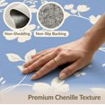 thumbnail image 6 of ODIKA 3'x5' Blue Periwinkle Botanical Elegance Washable Accent Rug Vintage Floral Pattern with Accents Pet Friendly, Non-Shedding Mat for Bedside, Nursery Room, 6 of 7