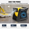 thumbnail image 3 of VEVOR Ventilador utilitario pivotante, soplador de piso de alta velocidad de 600 CFM para secar, enfriar, ventilar, agotar, mover aire con ángulo de soplado de 300°, ventilador secador de alfombras po, 3 of 5