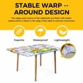 thumbnail image 4 of Easter Table Cloths for 3 Foot Rectangle Tables, Green Truck Eggs Flowers Butterflies Purple Plaid Patio Waterproof Elastic Fitted Tablecloths, Washable Rectangular Table Cover for Camping, 4 of 8