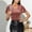 Pink, variant on UTSJKR Womens Fashion Sequin Tops V Neck Ruffle Short Sleeve Sparkly Blouses for Party Disco Concert Outfits Wine XL