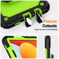 thumbnail image 7 of Case for Xiaomi Redmi Pad SE 8.7 inch 2024, 360 Rotating Stand Handle Shoulder Strap Heavy Duty Shockproof Cover, Lime PC, 7 of 7