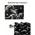 thumbnail image 6 of Halloween Dinosaur Black Living Room Curtains 2 Panel, Funny Dino Skull Boys Girls Children Cafe Window Treatment, Extra Long Farmhouse Bedroom Bathroom Kitchen Curtains Drapes 104"x72", 6 of 6