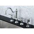 thumbnail image 2 of Kingston Brass KS3795GLBS Restoration Kitchen Bridge Faucet with Brass Sprayer, Oil Rubbed Bronze, 2 of 2