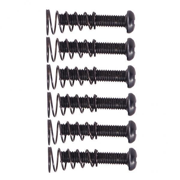 Paquete de 3-7 unidades, 6 piezas, puente de bajo de guitarra eléctrica, tornillos de sillines + muelles 7 piezas Sunnimix Tornillos de montaje del puente de guitarra