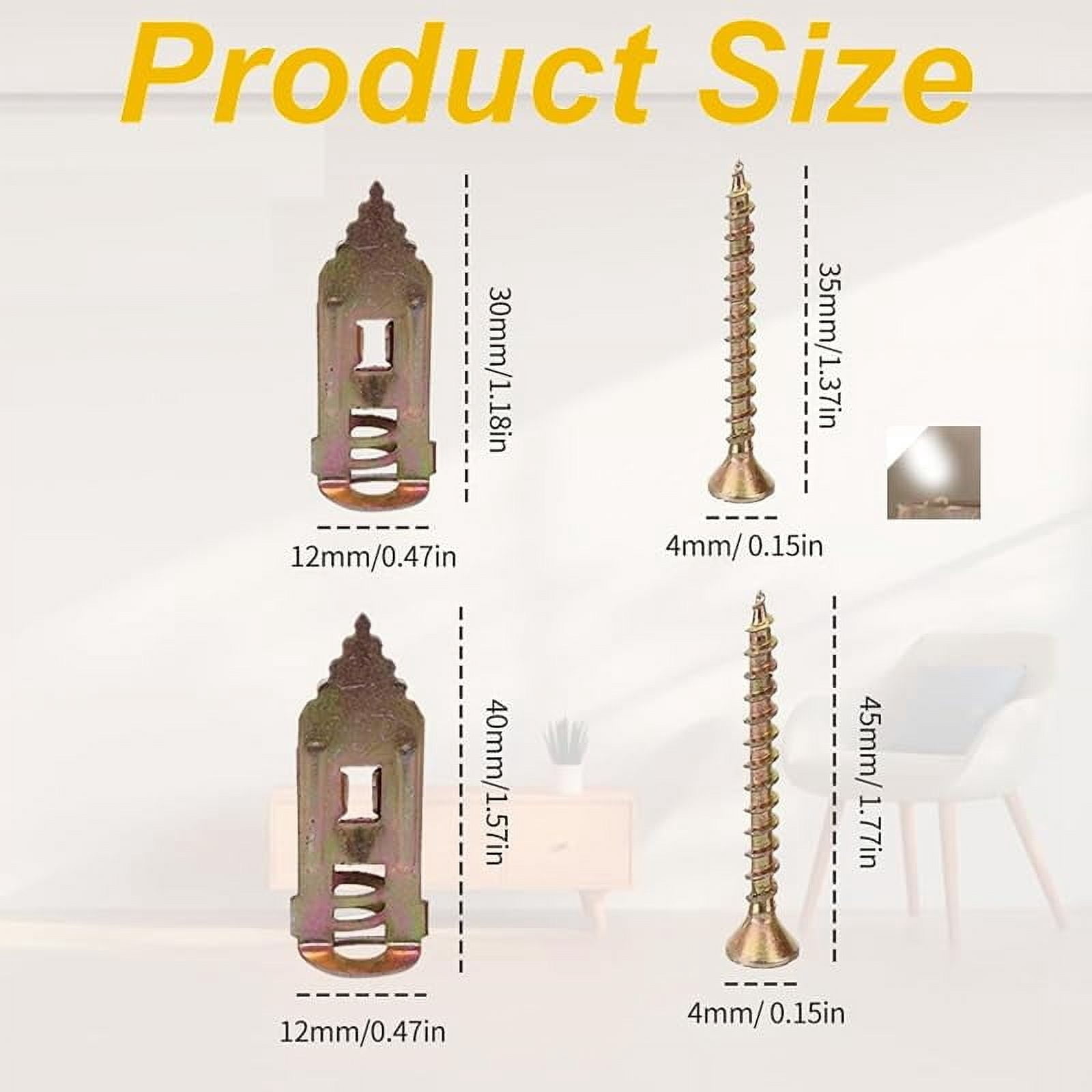 Self-Drilling Anchors Screws, 2024 Expansion Screws Set Premium Drywall Anchors and Screws Kit, Easy Application No Drill or Holes in Wall Zinc Plated Steel Self-Drilling Anchors (50, 0.47 * 1.37")