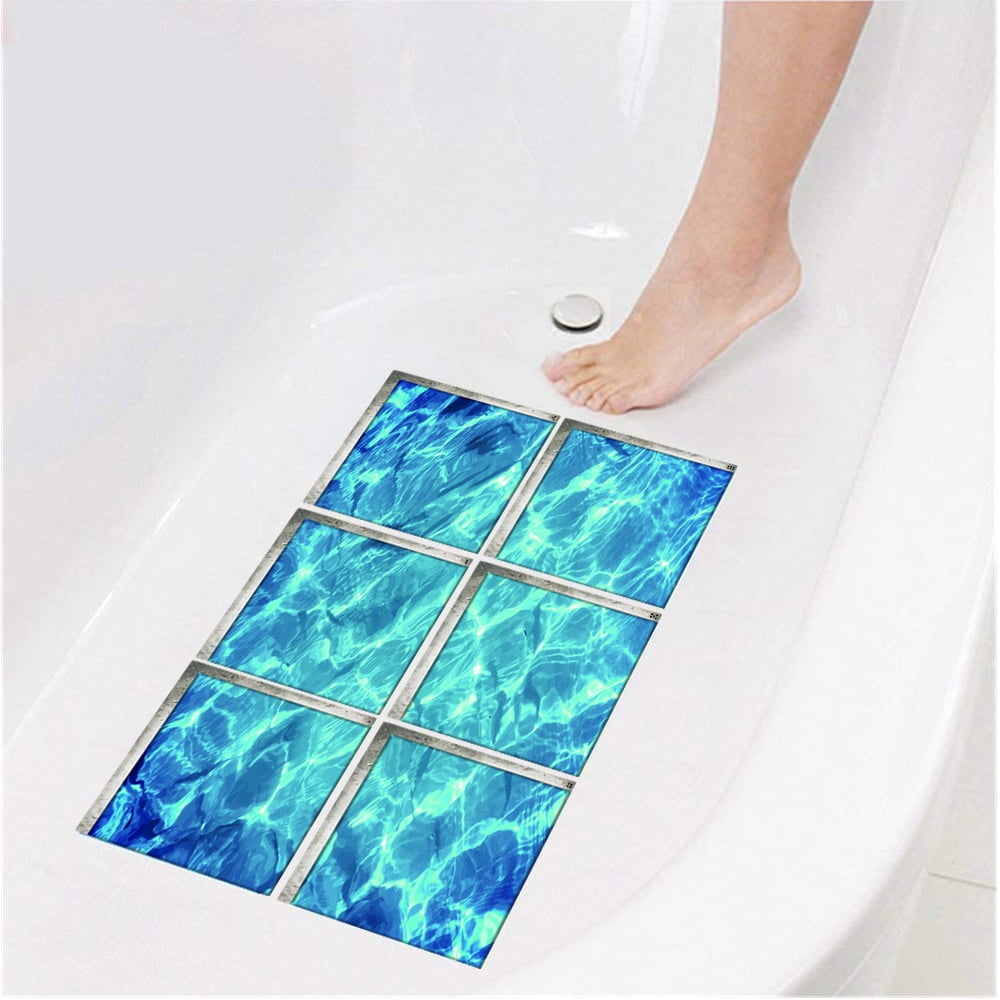 6pcs Bathtub Sticker Antislip Mat For Bathtub Bathroom Floor Wall