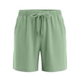 thumbnail image 6 of 3 Pack Girls' Shorts Kids Teen Wide Leg Athletic Shorts Summer Casual Elastic Waist Pull on SweatShorts 3-14 Years Green, 6 of 9