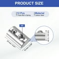thumbnail image 2 of M6 Half Round Roll in Spring T Nuts 4545 Series Carbon Steel T Slot Spring Nuts Silver, 12 Pcs, 2 of 7