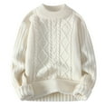 thumbnail image 1 of Ketyyh-chn99 Cardigan Chandail pour Homme Mode Homme Décontracté Couleur Unie Simple Col Rond Chandail Chandail Blanc,m, 1 of 3
