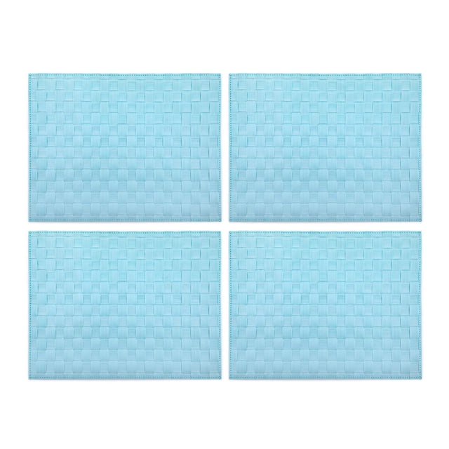 Individual rectangular Saleen (azul pastel, juego de 4)