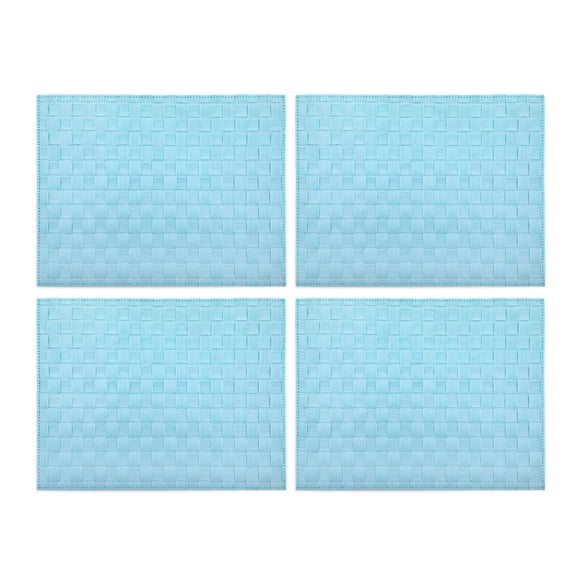 Individual rectangular Saleen (azul pastel, juego de 4)