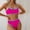 A_ Hot Pink, variant on Two Piece Swimsuit for Women High Waist Bathing Suit Bottom Full Coverage Swimsuit 2 Piece High Cut Swim Suits Black M