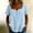 Blue plus size square neck blouse a1, variant on Loose Fit Short Sleeve T Shirt for Women Plus Size, Square Neck Button Down Blouse, Striped Casual Tee, Soft Stretch Top for Beach Travel Office Daily Wear, Black 2XL