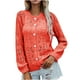 thumbnail image 1 of Cárdigan para mujer, cárdigan de punto con botones huecos sólidos y cuello redondo a la moda Odeerbi  ODB-3, 1 of 9