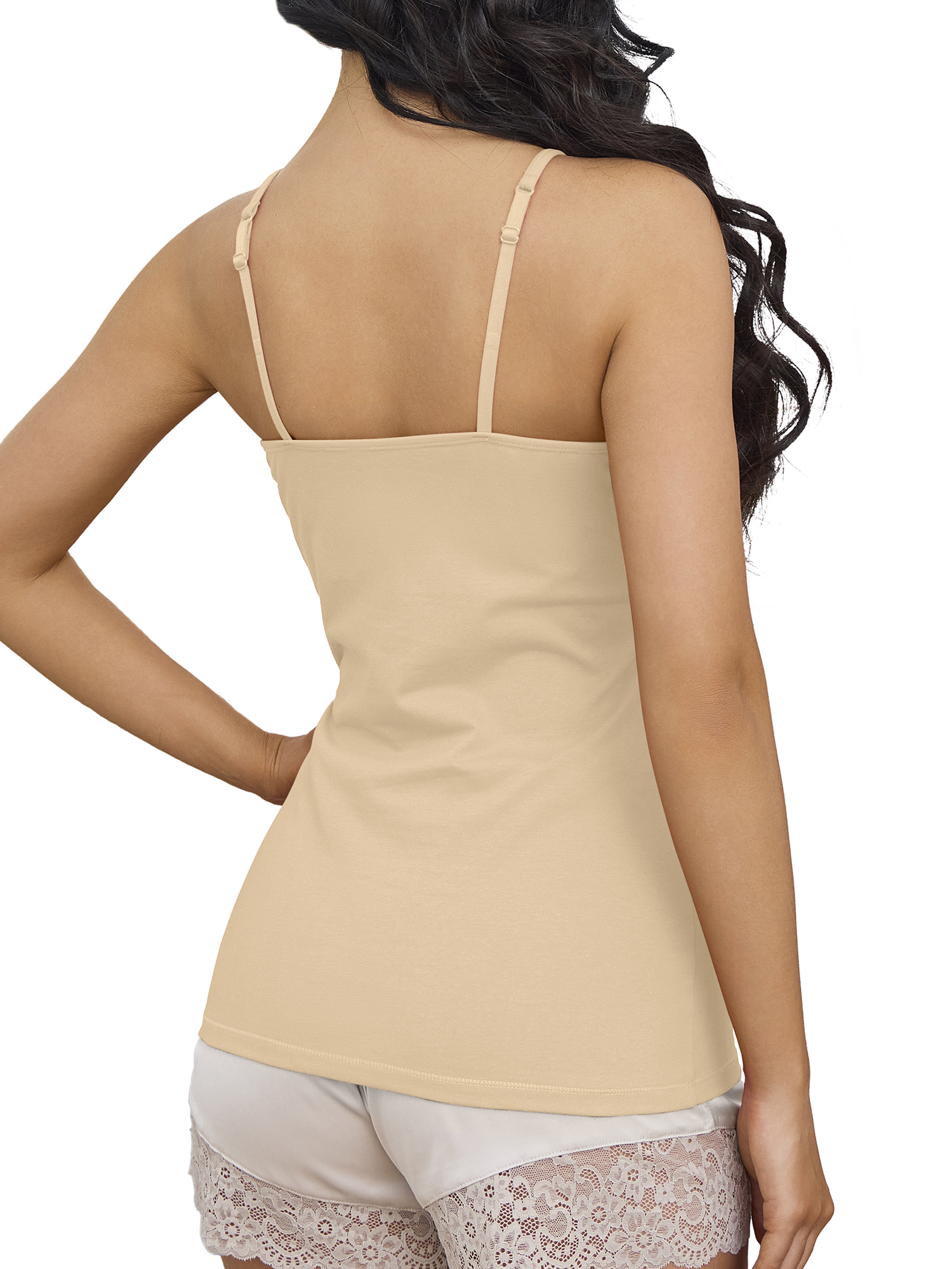 Charmo Women's 3-Pack Cotton Scoop Neck Tank Top with Shelf Bra photo 6