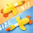 thumbnail image 4 of Interactive Squeaky Dog Chew Toy, Ideal Dog Toys for Chewers, Small, Medium & Large Dogs - Crinkle Duck (Yellow), Large, 4 of 8