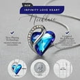 thumbnail image 4 of Womens Silver Plated Infinity Love Heart Pendant Necklace with Birthstone Crystals, Jewelry Gifts for Her, Anniversary Birthday Mother's Necklaces for Wife Mom, 4 of 6