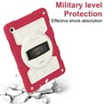 thumbnail image 2 of Shockproof Case for Samsung Galaxy Tab A9 8.7" SM-X110 X115, Rugged Shoulder Strap Rotating Stand Shoulder Strap Kids Friendly Bumper Heavy Duty Shockproof Case for Galaxy Tab A9,Red, 2 of 9