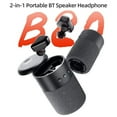 thumbnail image 3 of Zootealy Innovative Bluetooth Headphone Speaker with Slide Cover Design, Compact and Portable, Fingerprint Touch Control, White Color, 3 of 6