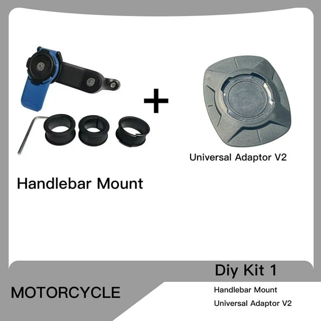 Motorcycle Handlebar Stem Fork Mount Holder Phone Mount Universal Adaptors 1 ball Mirror Scooter Mount VIBRATION DAMPENER Lock