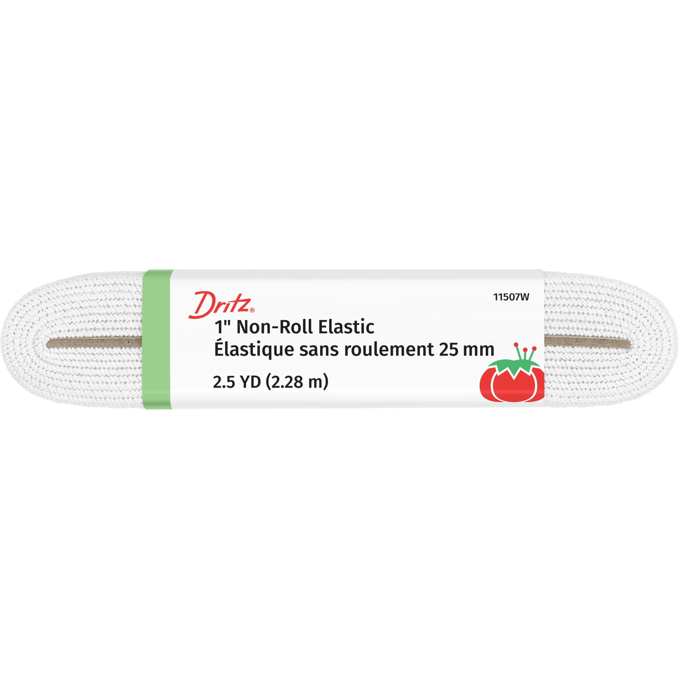 (2 pack) Dritz 1" Sewing & Crafting Non-Roll Elastic Value Pack White 5 Yards