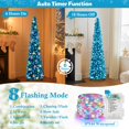 thumbnail image 4 of Árbol de Navidad Macting desplegable de 5 pies con luces, 2 unidades, azul, 4 of 6