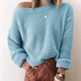 thumbnail image 2 of Fesfesfes Women Sweaters Solid Color Long Sleeve Pullove O-Neck Shirt Sweater Tops Plus Size Clearance $10, 2 of 6