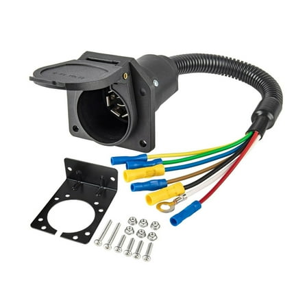 High Load 7 Pin Trailer Wiring Harness Motorhomes Socket Extension Cable Suitable for Car Trucks with High Load Capacity
