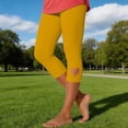 thumbnail image 5 of Capri Leggings with Pockets for Women Summer Stretch Plus Size High Waisted Soft Casual Workout Yoga Pants,Comfy Stretchy Leggings Workout Compression Pants,Vacation Beach Pants M, 5 of 8