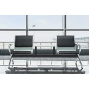 2-Seat Reception Waiting Bench Salon Barber Airport Waiting Room Chair with Table