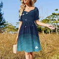 thumbnail image 4 of Vestido de fiesta de lujo para mujer, manga corta, color verde azulado y estrellas, estilo océano, con guirnalda de estrellas, vestidos de fiesta para mujer, vestido largo para mujer, 4 of 7