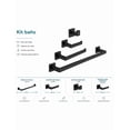thumbnail image 3 of Kit Accesorios de Baño Maxims 4 Piezas Acero Inoxidable 304 Negro Mate Diseño Angular Barra 56cm Soporte Toalla Gancho Portapapel, 3 of 3